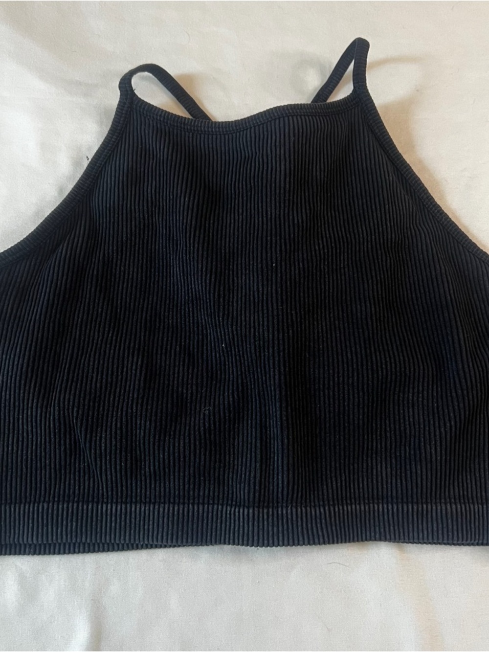 JoyLab Ribbed High Neck Sports Bra Black Size XL